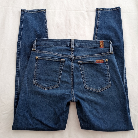 7 For All Mankind B(AIR) Ankle Skinny Distressed Jeans Size 24 - Picture 5 of 16